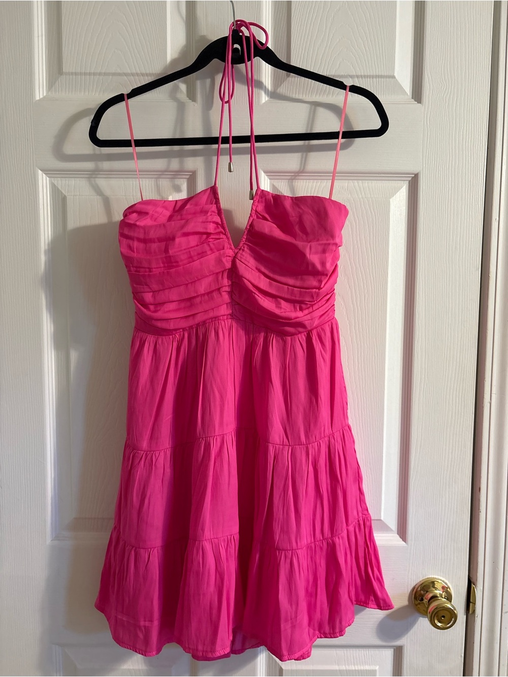 Hot Pink Halter Dress
